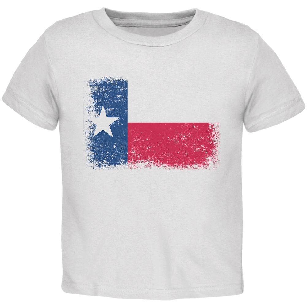 Born and Raised Texas State Flag Toddler T Shirt Toddler T-Shirts Old Glory 2T White