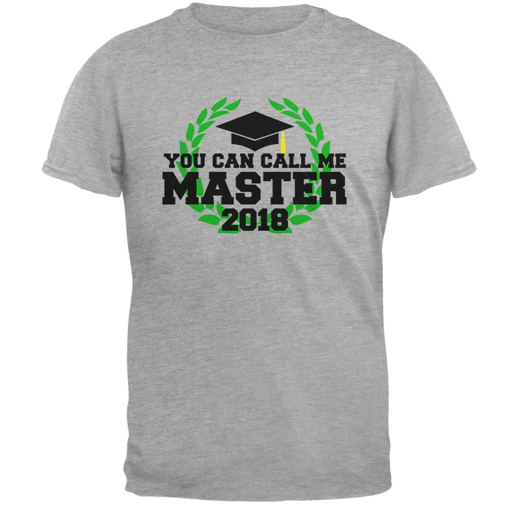 Graduation You Can Call Me Master 2018 Mens Soft T Shirt Men's T-Shirts Old Glory 2XL Heather