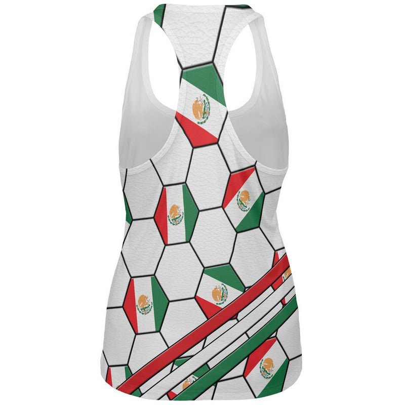 World Cup Mexico Soccer Ball All Over Womens Work Out Tank Top Women's Tank Tops Old Glory