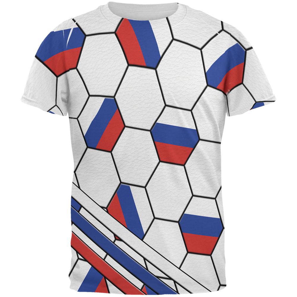 World Cup Russia Soccer Ball All Over Mens T Shirt Men's T-Shirts Old Glory 2XL Multi