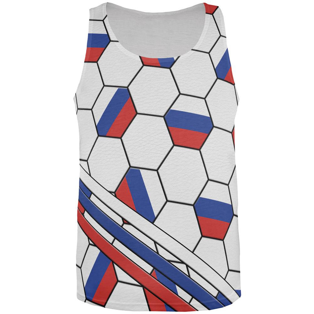 World Cup Russia Soccer Ball All Over Mens Tank Top Men's Tank Tops Old Glory 2XL Multi