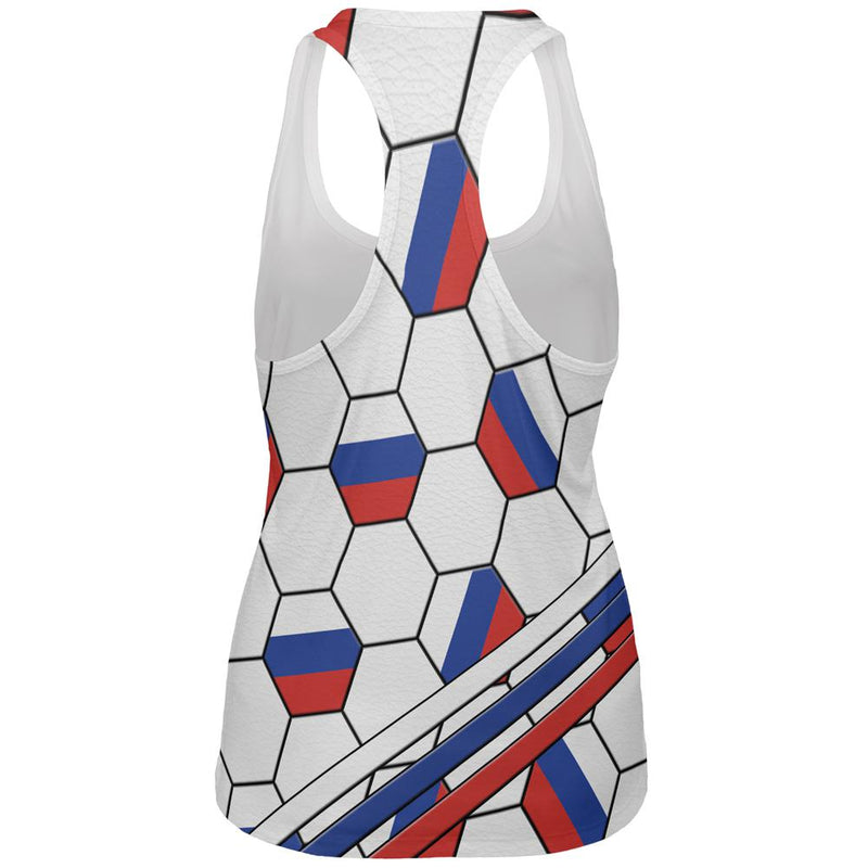 World Cup Russia Soccer Ball All Over Womens Work Out Tank Top Women's Tank Tops Old Glory
