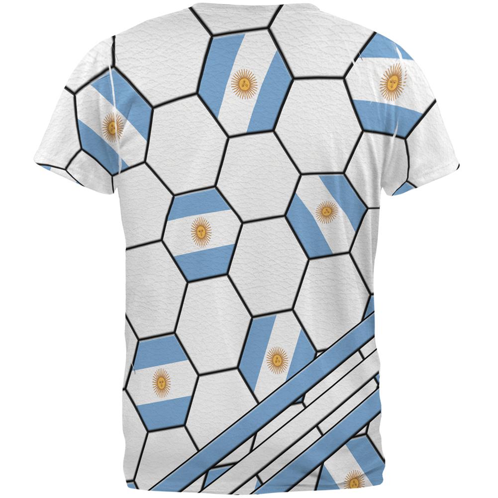 World Cup Argentina Soccer Ball All Over Mens T Shirt Men's T-Shirts Old Glory