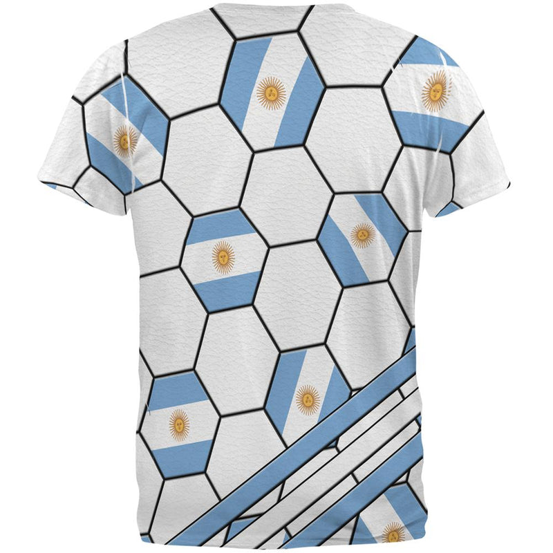 World Cup Argentina Soccer Ball All Over Mens T Shirt Men's T-Shirts Old Glory