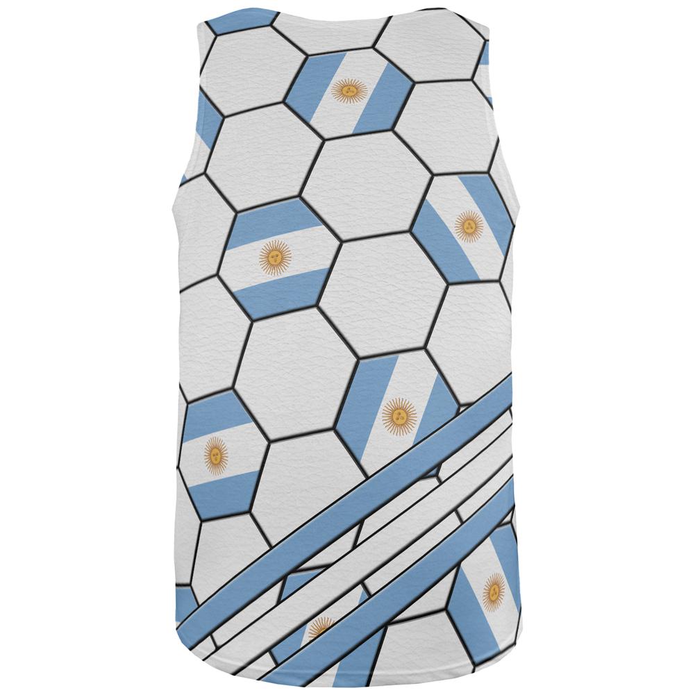 World Cup Argentina Soccer Ball All Over Mens Tank Top Men's Tank Tops Old Glory