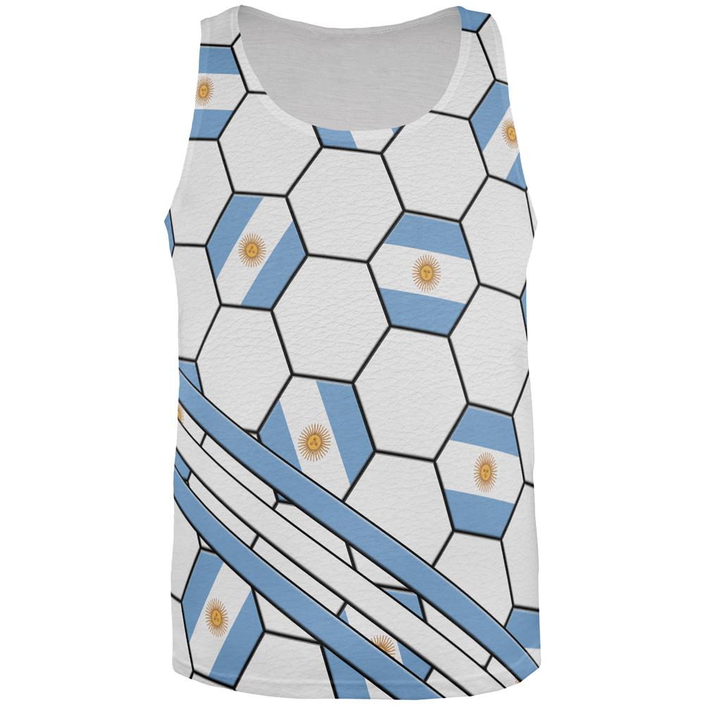 World Cup Argentina Soccer Ball All Over Mens Tank Top Men's Tank Tops Old Glory 2XL Multi