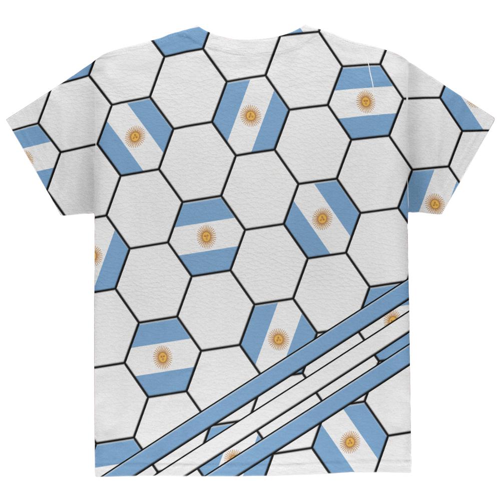 World Cup Argentina Soccer Ball All Over Youth T Shirt Youth T-Shirts Old Glory