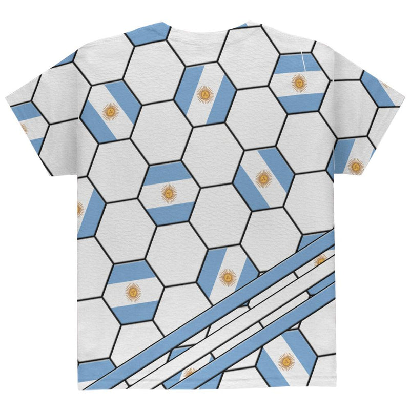 World Cup Argentina Soccer Ball All Over Youth T Shirt Youth T-Shirts Old Glory