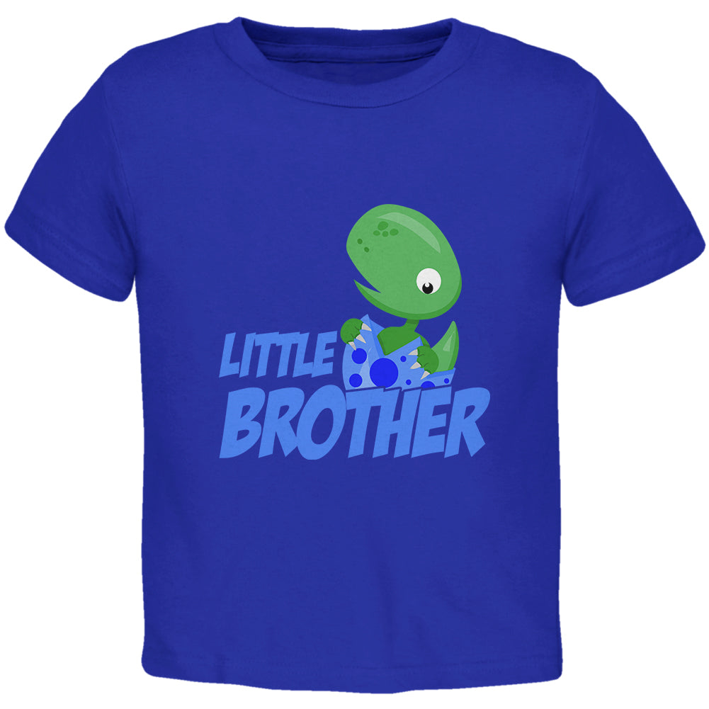 Little Brother Dinosaur Toddler T Shirt Toddler T-Shirts Old Glory 2T Blue