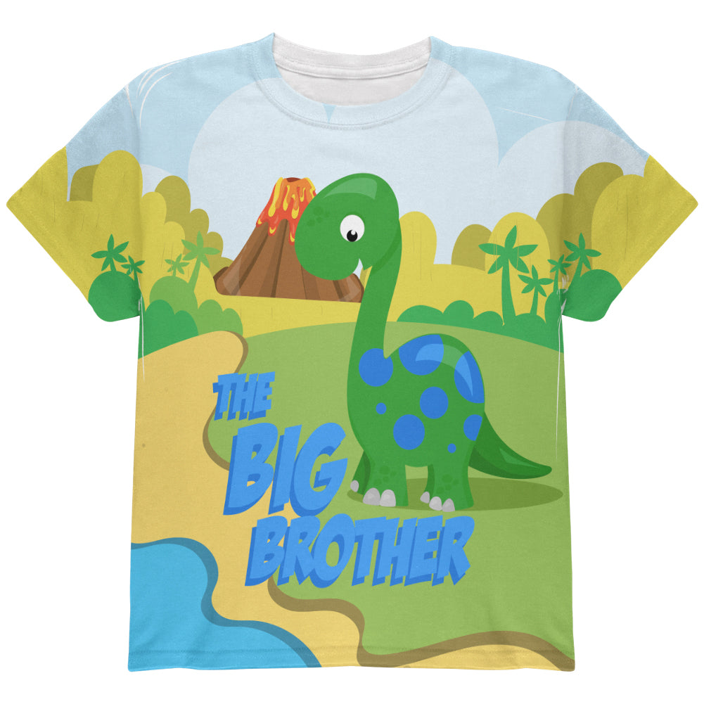 The Big Brother Dinosaur All Over Youth T Shirt Youth T-Shirts Old Glory YLG Multicolored