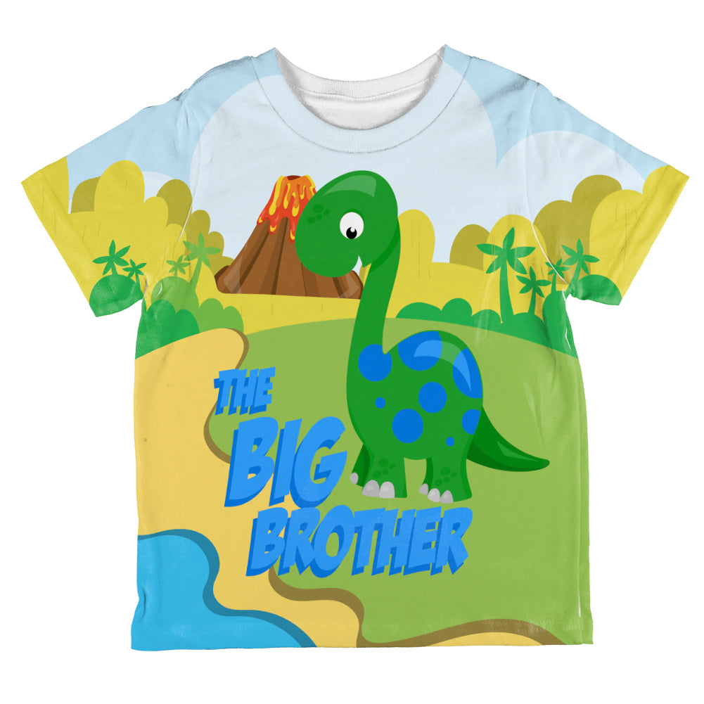 The Big Brother Dinosaur All Over Toddler T Shirt Toddler T-Shirts Old Glory 2T Multicolored
