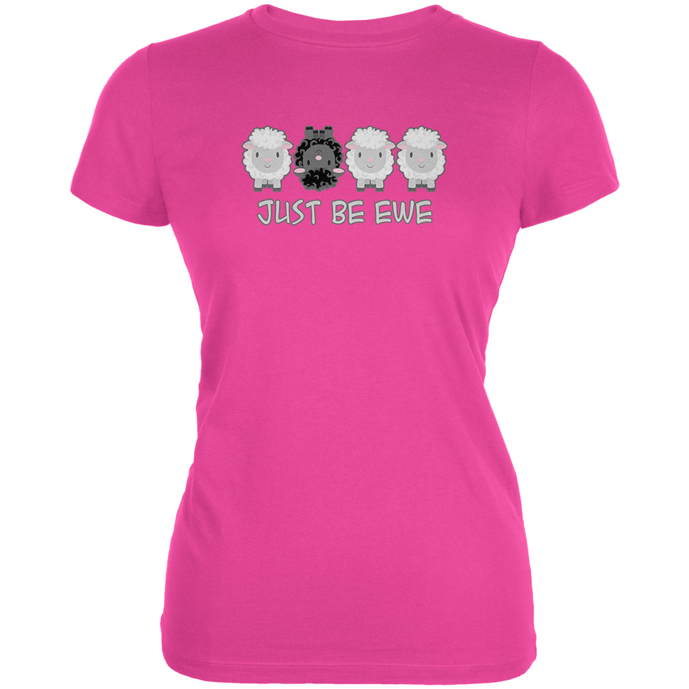 Just Be You Ewe Black Sheep Juniors Soft T Shirt Juniors T-Shirts Old Glory 2XL Red