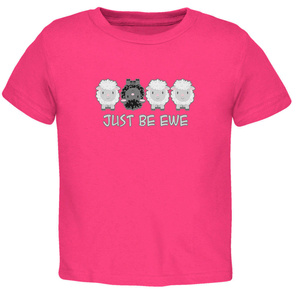 Just Be You Ewe Black Sheep Toddler T Shirt Toddler T-Shirts Old Glory 3T Red