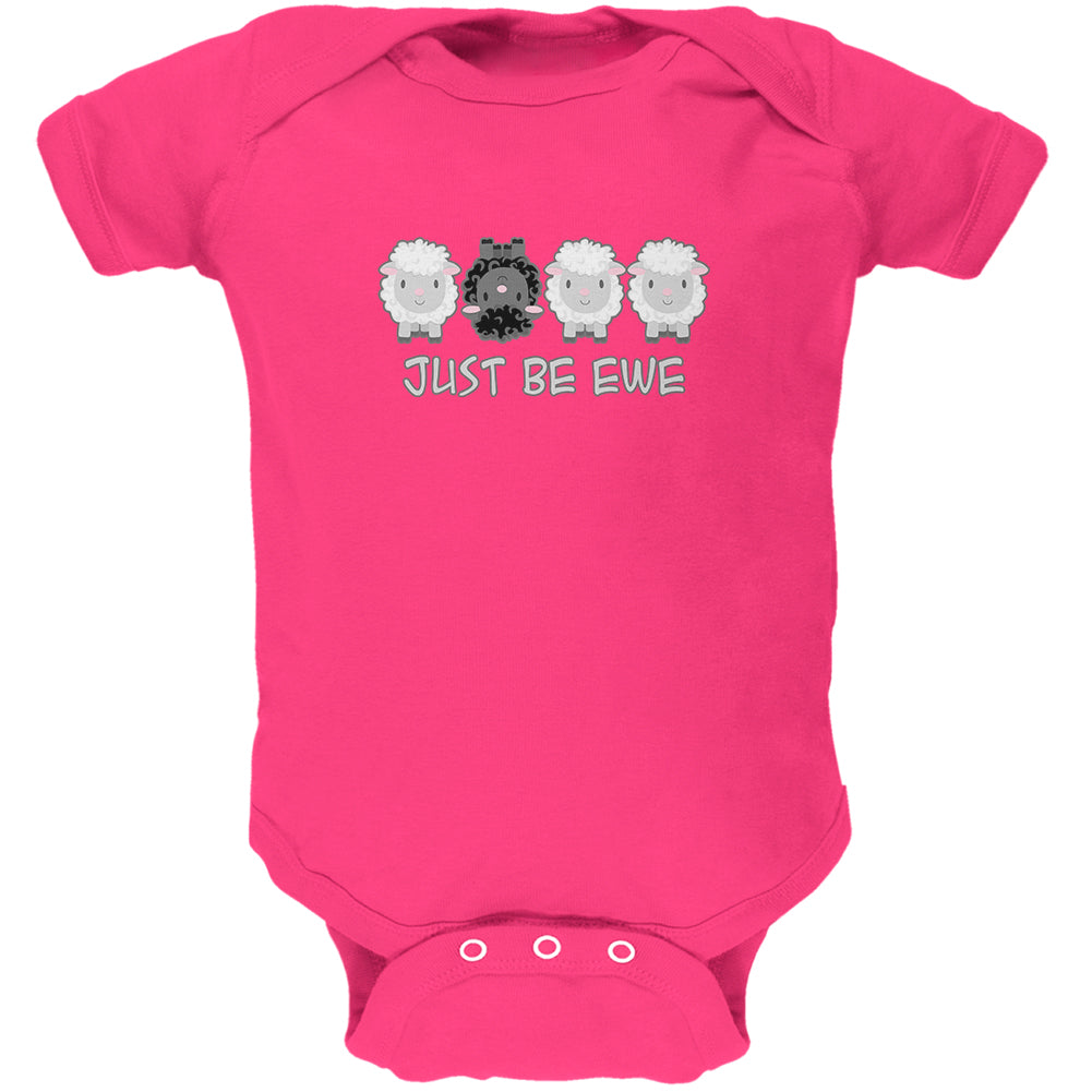 Just Be You Ewe Black Sheep Soft Baby One Piece Baby One Piece Old Glory 0-3M Red