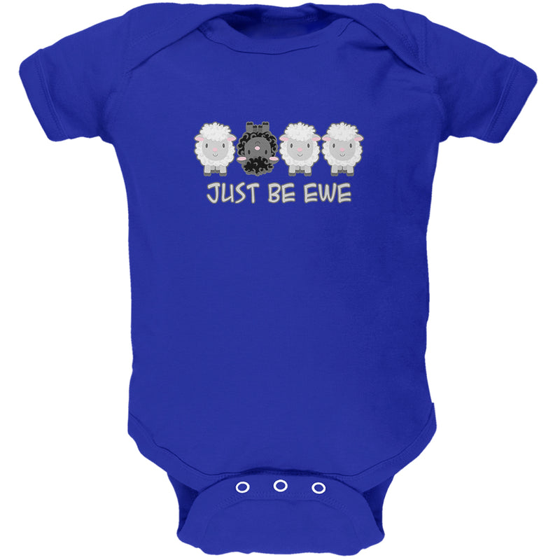 Just Be You Ewe Black Sheep Soft Baby One Piece Baby One Piece Old Glory 0-3M Blue
