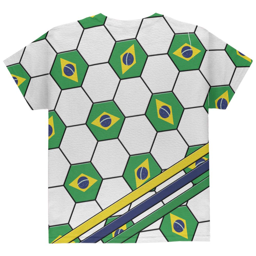 World Cup Brazil Soccer Ball All Over Youth T Shirt Youth T-Shirts Old Glory