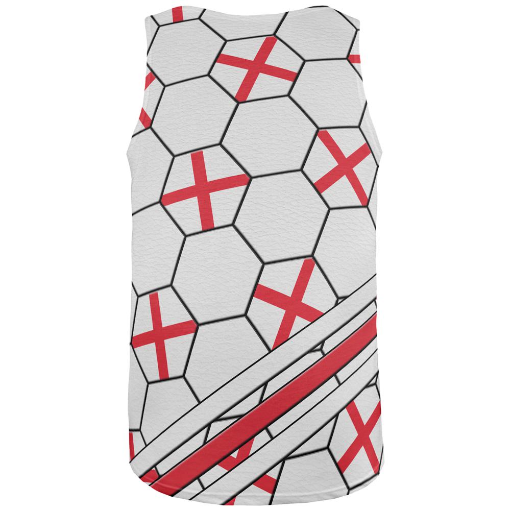 World Cup England Soccer Ball All Over Mens Tank Top Men's Tank Tops Old Glory