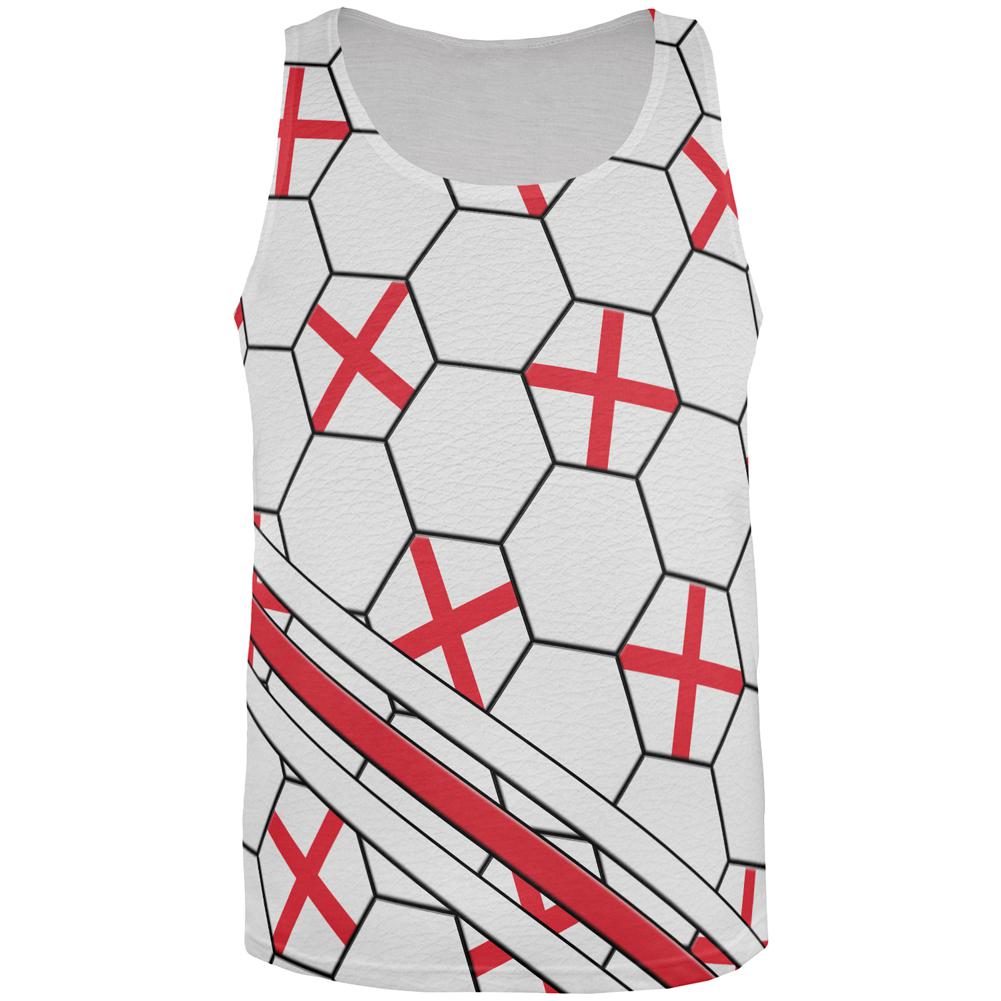 World Cup England Soccer Ball All Over Mens Tank Top Men's Tank Tops Old Glory 2XL Multi