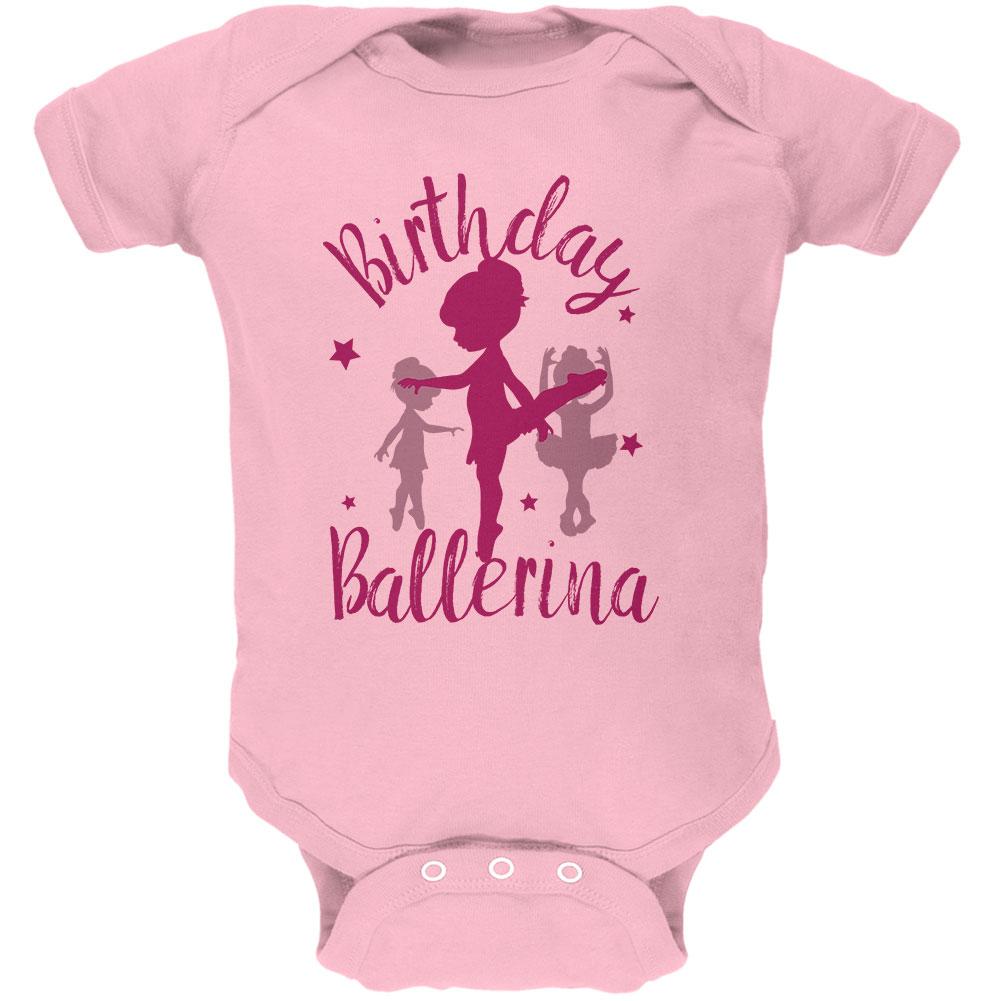 Birthday Girl Ballerina Soft Baby One Piece Baby One Piece Old Glory 0-3M Light Pink