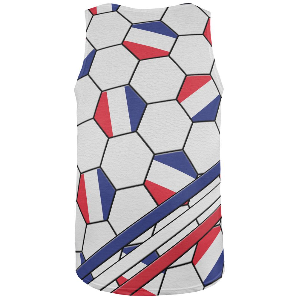 World Cup France Soccer Ball All Over Mens Tank Top Men's Tank Tops Old Glory