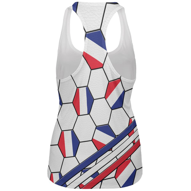 World Cup France Soccer Ball All Over Womens Work Out Tank Top Women's Tank Tops Old Glory