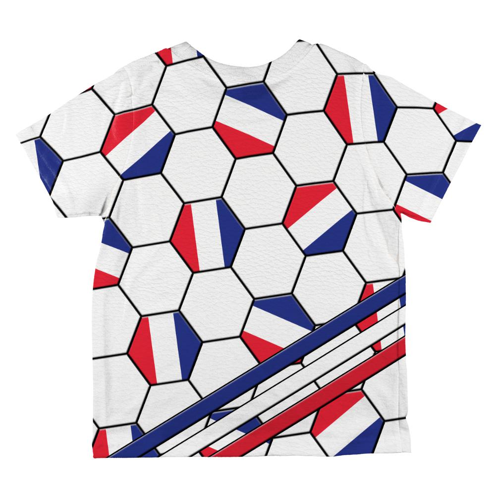 World Cup France Soccer Ball All Over Toddler T Shirt Toddler T-Shirts Old Glory