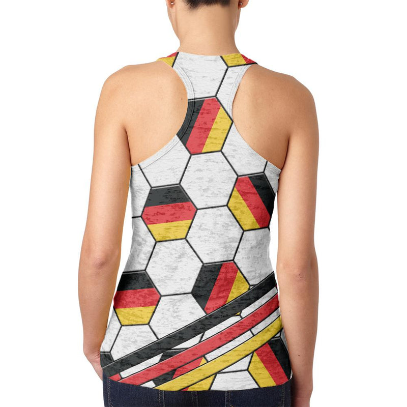World Cup Germany Soccer Ball Juniors Burnout Racerback Tank Top Juniors Tank Tops Old Glory