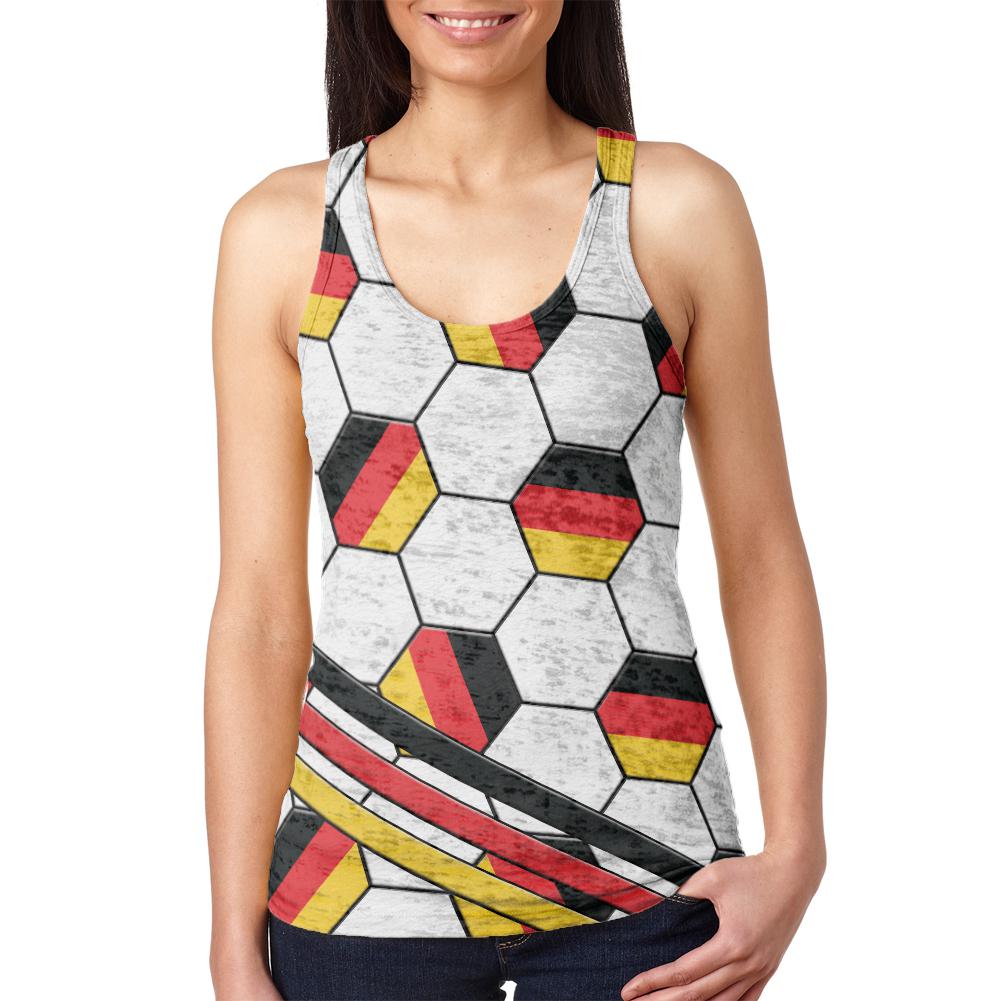 World Cup Germany Soccer Ball Juniors Burnout Racerback Tank Top Juniors Tank Tops Old Glory 2XL Multi