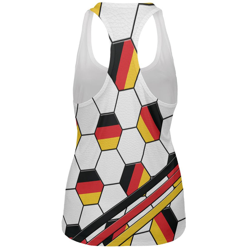 World Cup Germany Soccer Ball All Over Womens Work Out Tank Top Women's Tank Tops Old Glory