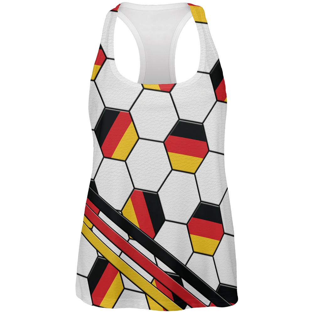 World Cup Germany Soccer Ball All Over Womens Work Out Tank Top Women's Tank Tops Old Glory 2XL Multi