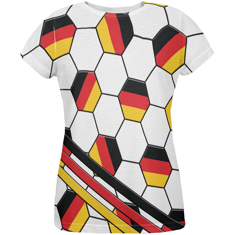 World Cup Germany Soccer Ball All Over Womens T Shirt Women's T-Shirts Old Glory 2XL Multi