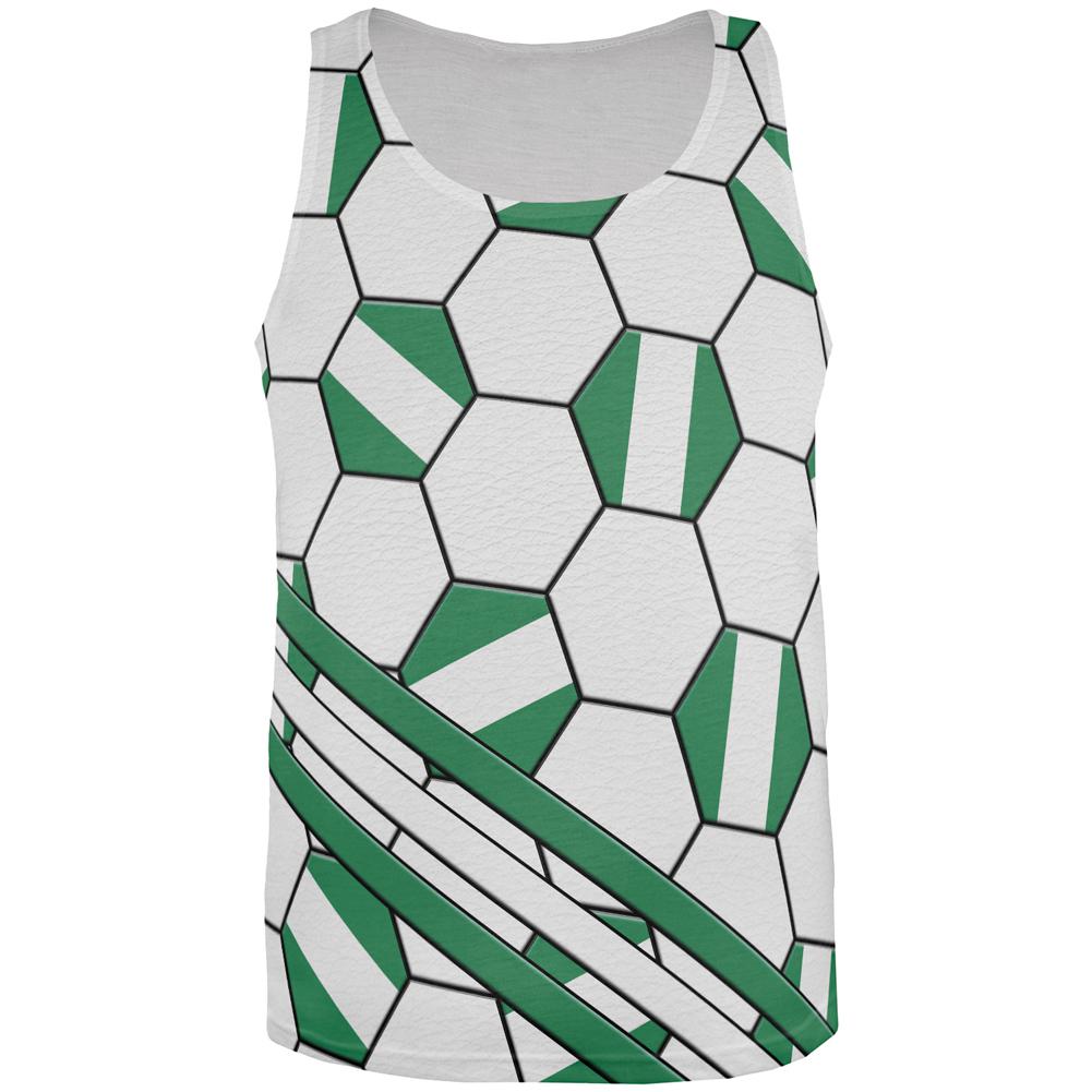 World Cup Nigeria Soccer Ball All Over Mens Tank Top Men's Tank Tops Old Glory 2XL Multi