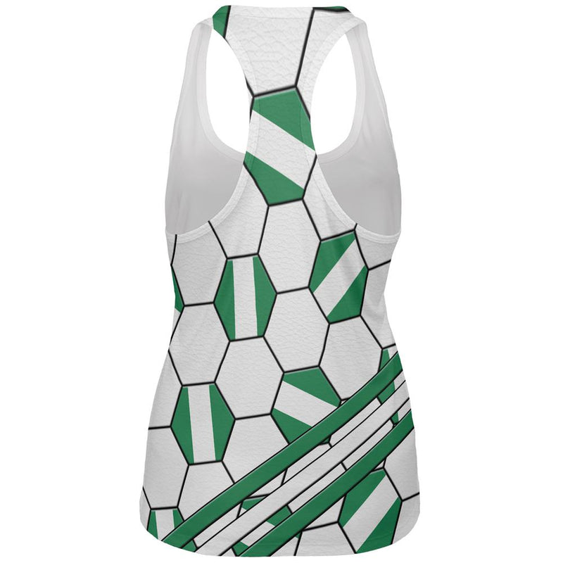 World Cup Nigeria Soccer Ball All Over Womens Work Out Tank Top Women's Tank Tops Old Glory