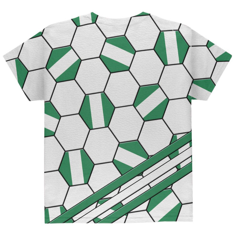 World Cup Nigeria Soccer Ball All Over Youth T Shirt Youth T-Shirts Old Glory