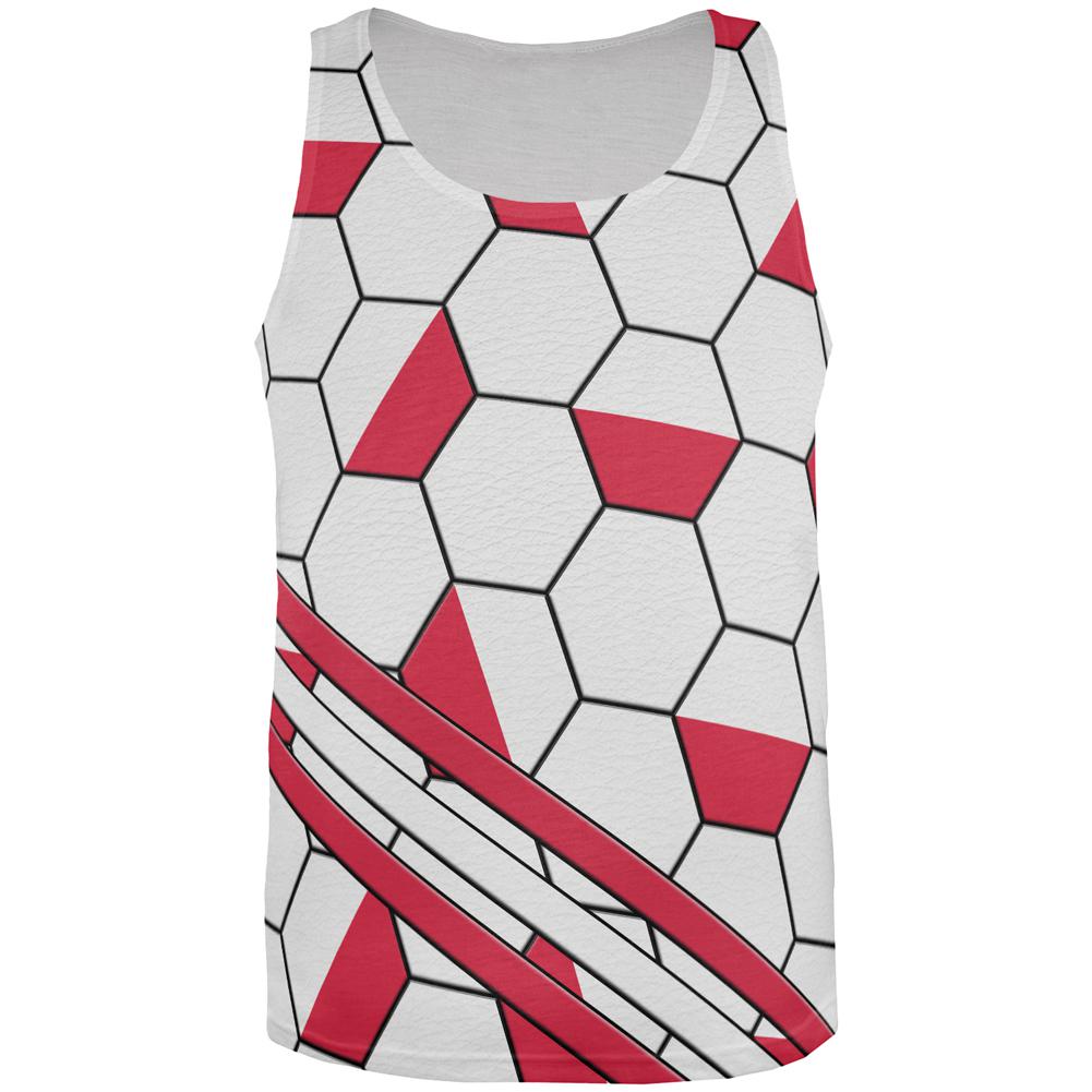 World Cup Poland Soccer Ball All Over Mens Tank Top Men's Tank Tops Old Glory 2XL Multi