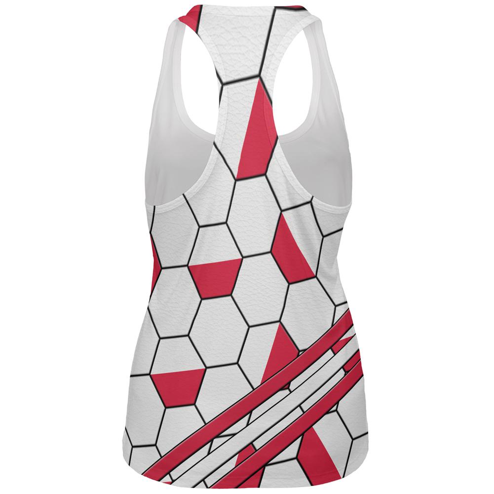 World Cup Poland Soccer Ball All Over Womens Work Out Tank Top Women's Tank Tops Old Glory
