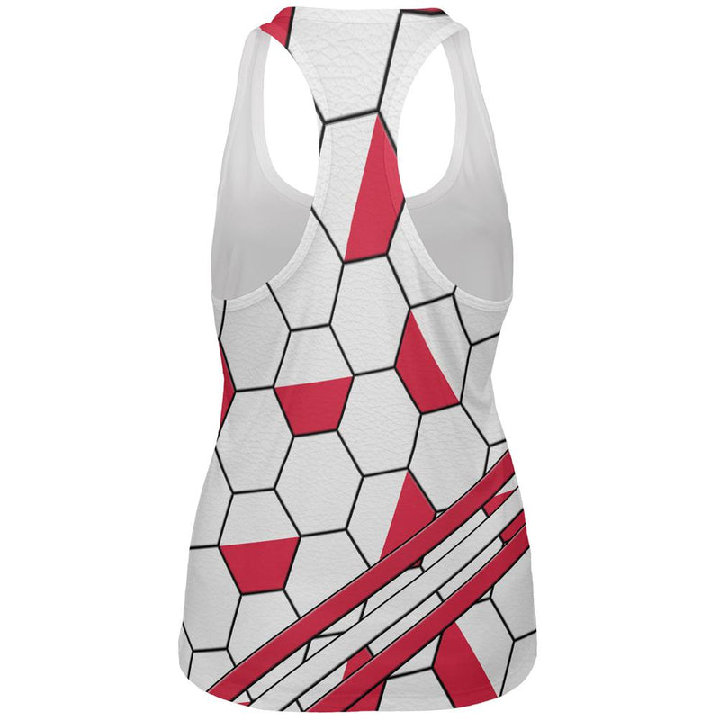 World Cup Poland Soccer Ball All Over Womens Work Out Tank Top Women's Tank Tops Old Glory