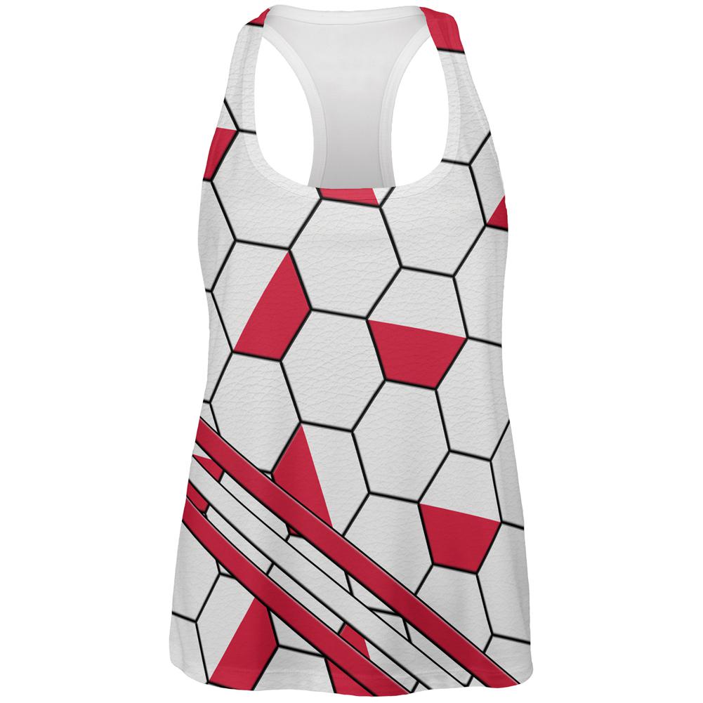 World Cup Poland Soccer Ball All Over Womens Work Out Tank Top Women's Tank Tops Old Glory 2XL Multi