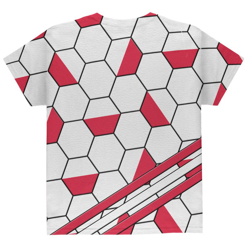 World Cup Poland Soccer Ball All Over Youth T Shirt Youth T-Shirts Old Glory