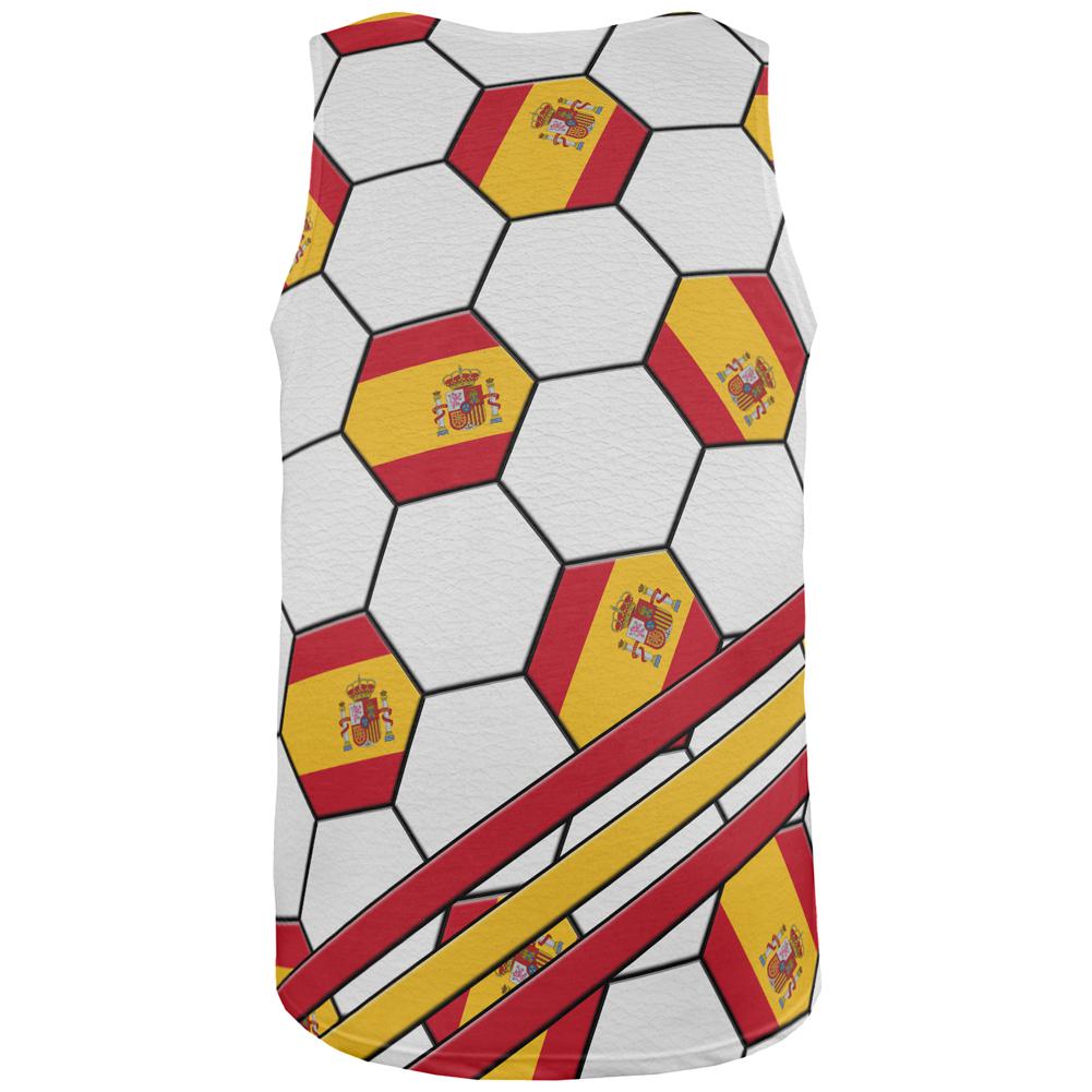 World Cup Spain Soccer Ball All Over Mens Tank Top Men's Tank Tops Old Glory