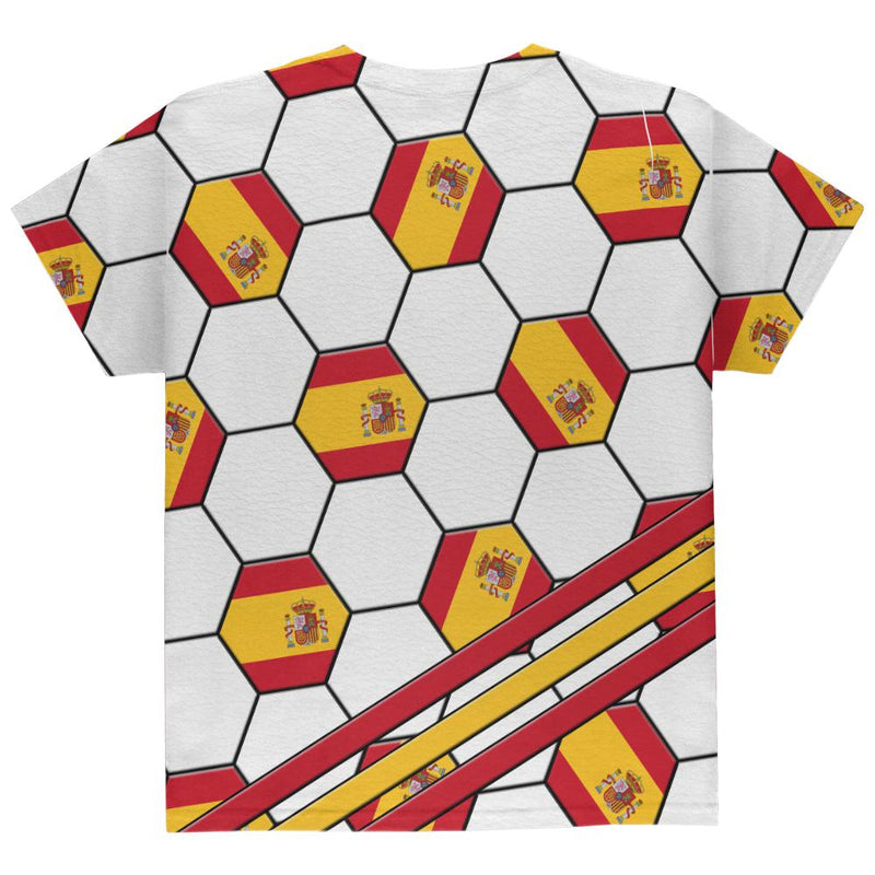 World Cup Spain Soccer Ball All Over Youth T Shirt Youth T-Shirts Old Glory