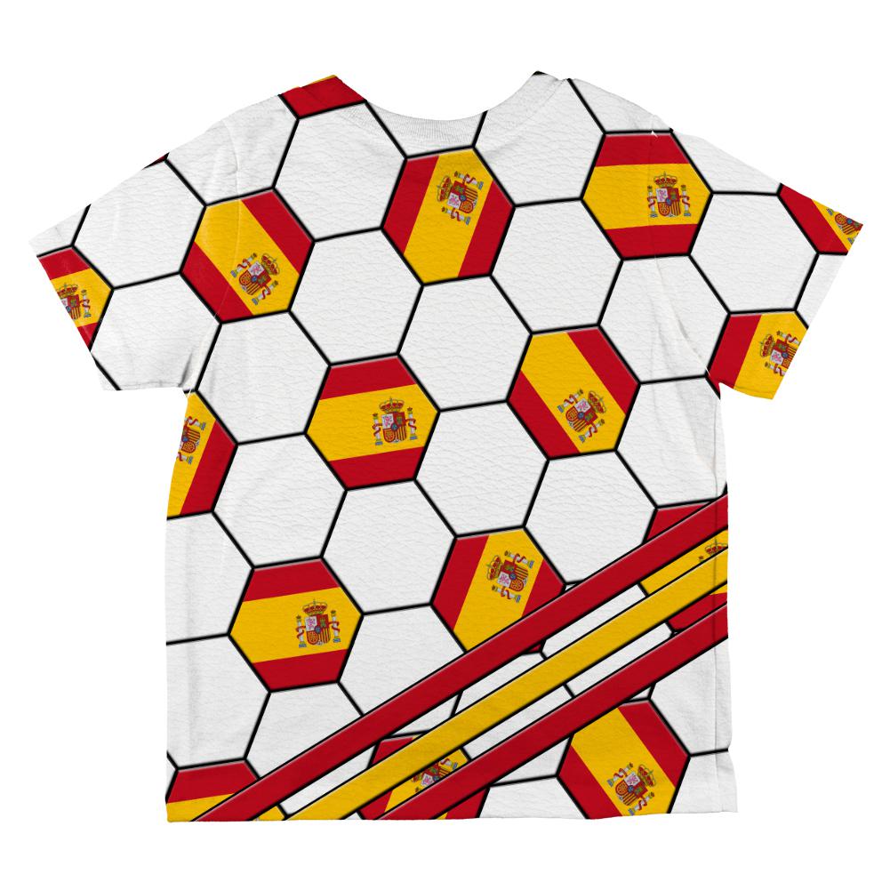 World Cup Spain Soccer Ball All Over Toddler T Shirt Youth T-Shirts Old Glory
