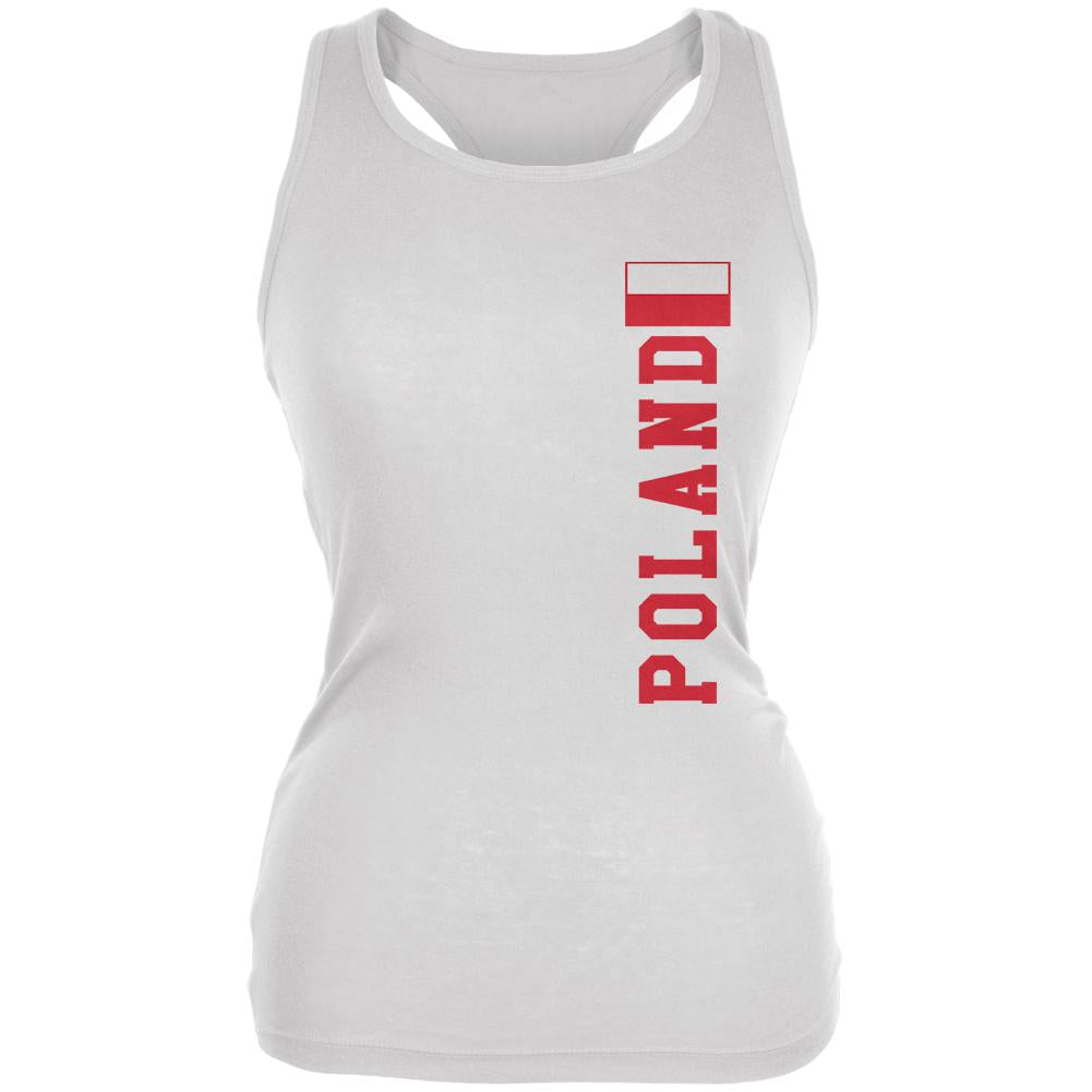 World Cup Poland Juniors Soft Tank Top Juniors Tank Tops Old Glory 2XL White