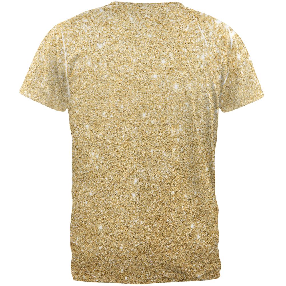 Faux Gold Glitter All Over Mens T Shirt Men's T-Shirts Old Glory