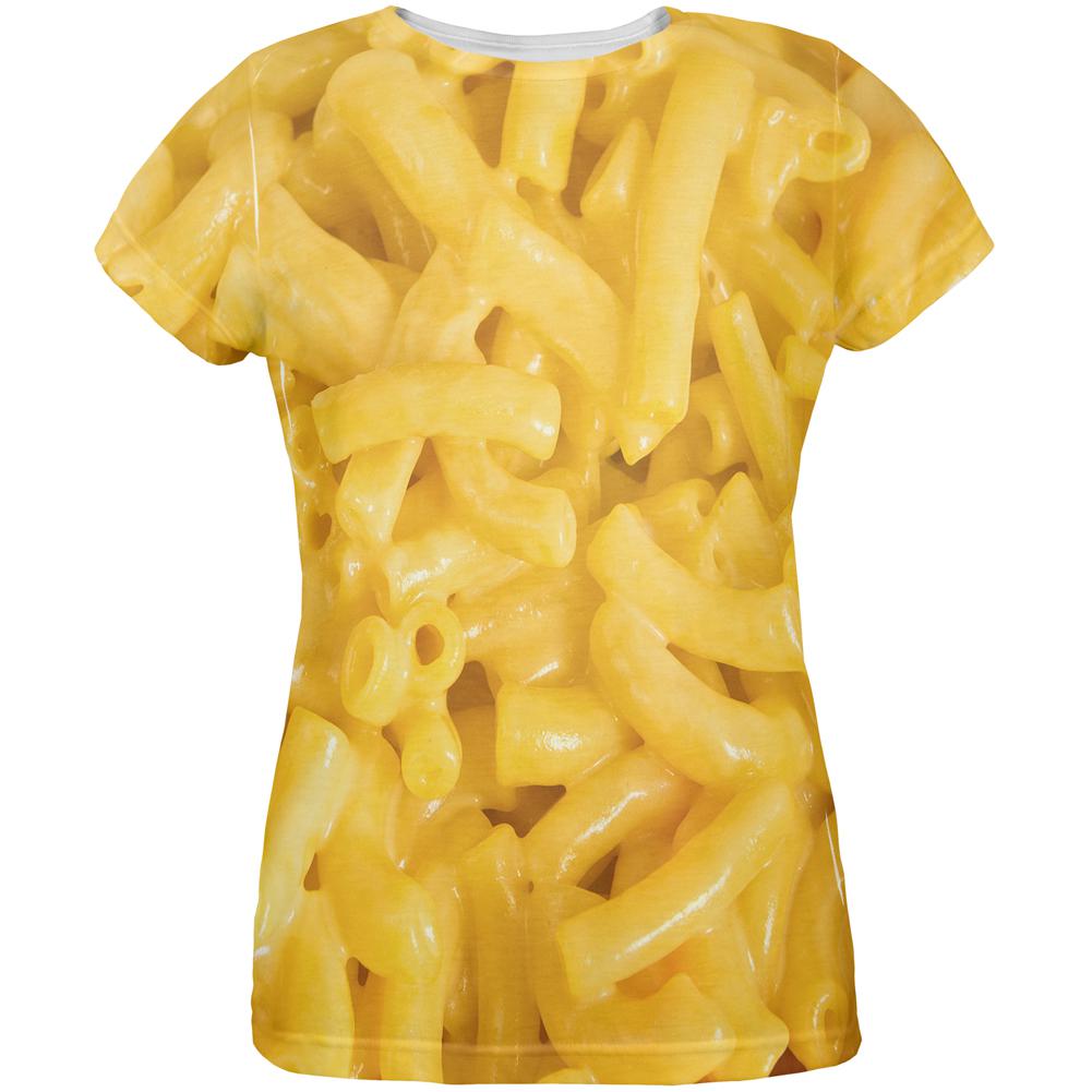 Mac and Cheese All Over Womens T Shirt Women's T-Shirts Old Glory 2XL Multi