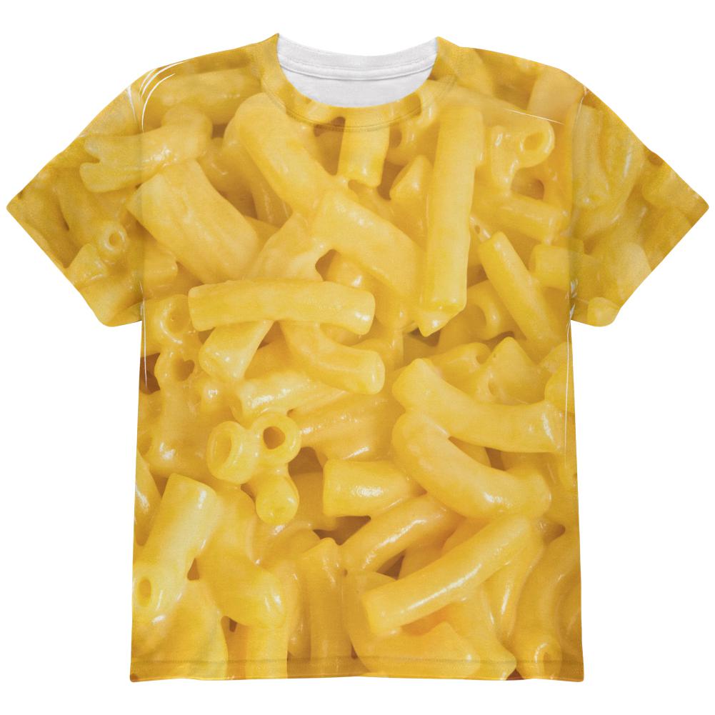 Mac and Cheese All Over Youth T Shirt Youth T-Shirts Old Glory LG Multi