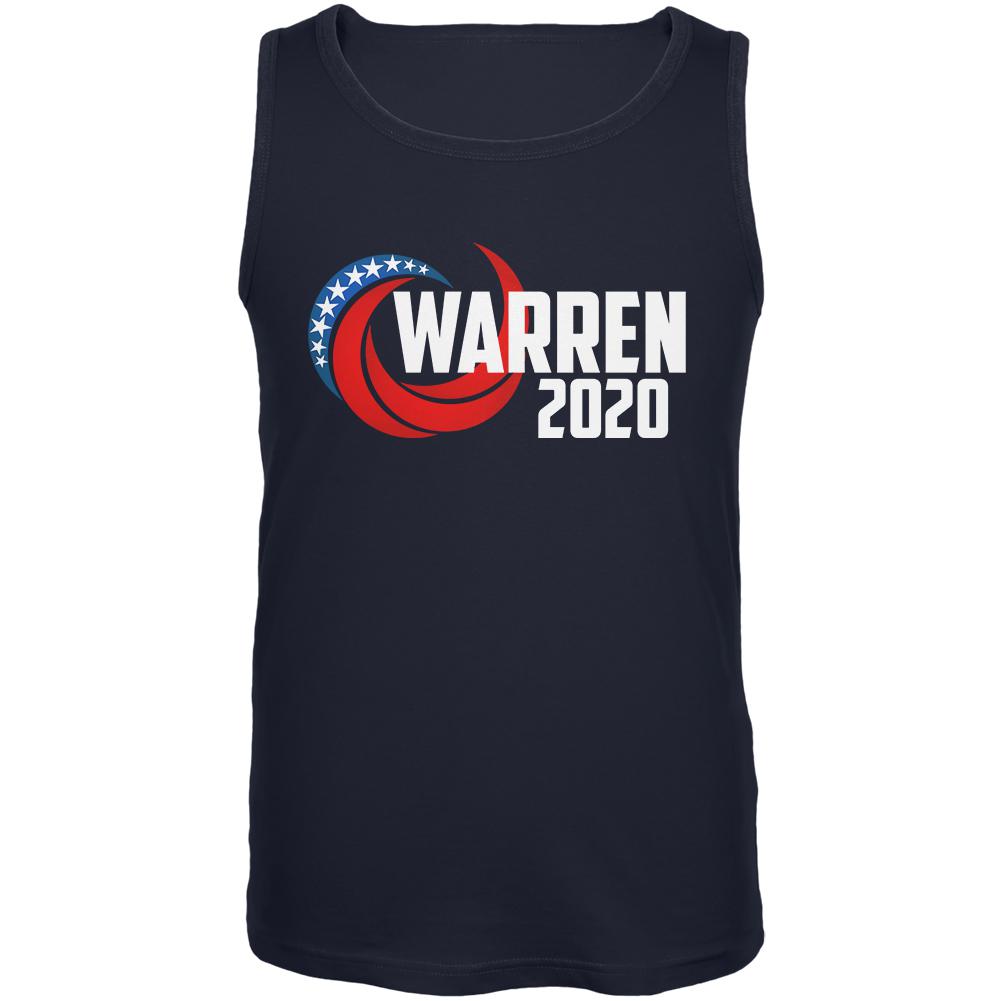 Presidential Election 2020 Elizabeth Warren Swoosh Mens Tank Top Men's Tank Tops Old Glory 2XL Navy
