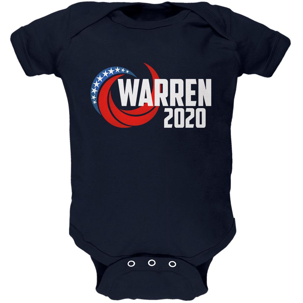 Presidential Election 2020 Elizabeth Warren Swoosh Soft Baby One Piece Baby One Piece Old Glory 0-3M Navy
