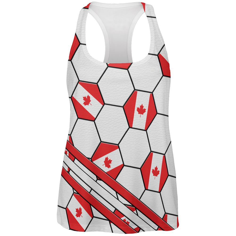 World Cup Canada Soccer Ball All Over Womens Work Out Tank Top Women's Tank Tops Old Glory 2XL Multi