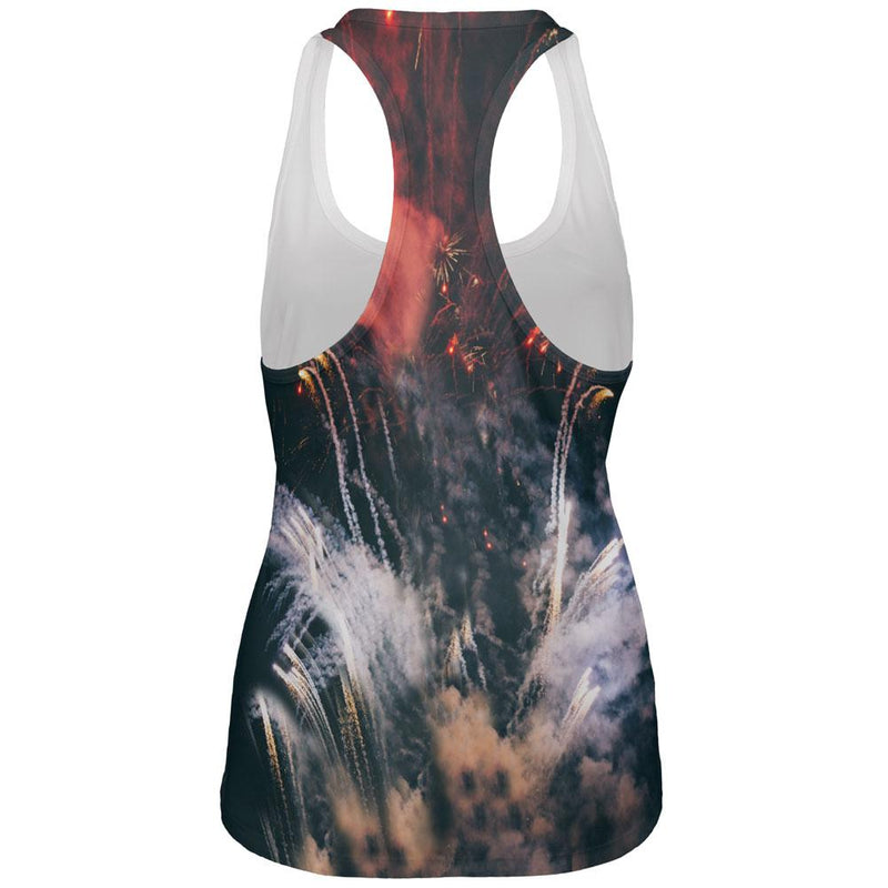 4th of July Dabbing Uncle Sam Fireworks Sub All Over Womens Work Out Tank Top Women's Tank Tops Old Glory